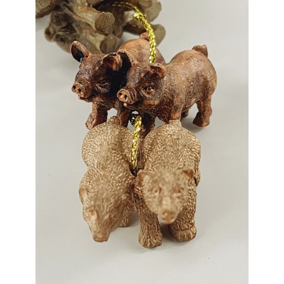 Noah's Ark Christmas Tree Ornament 6" Bear Pig Lion Elephant Giraffe 90s Vintage - Picture 12 of 14